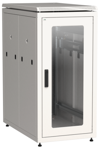 IEK Шкаф напольный сетевой 19'' LINEA N 28U 800х1000мм стеклянная передняя дверь. задняя перфорированная серый (LN35-28U81-GP)