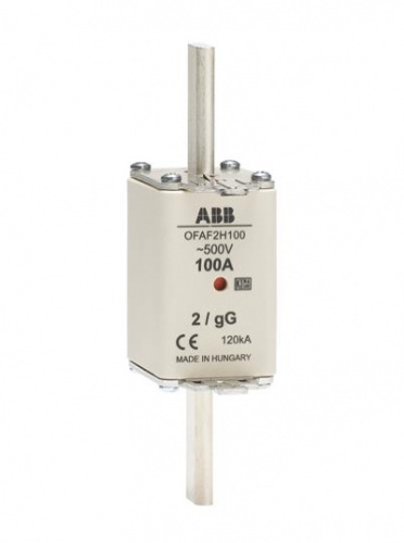 ABB Предохранитель OFAF2H100 100A тип gG габарит 2 до 500В (1SCA022627R5380)
