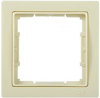 IEK РУ-1-БК Рамка одноместная квадратная BOLERO Q1 кремовый IEK  (EMB12-K33-Q1)