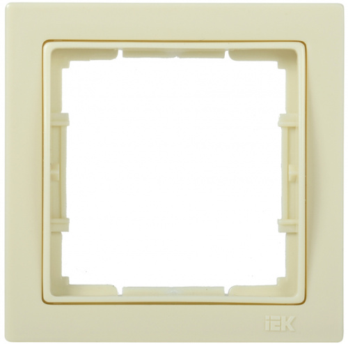 IEK РУ-1-БК Рамка одноместная квадратная BOLERO Q1 кремовый IEK  (EMB12-K33-Q1)