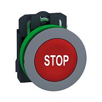 SCHNEIDER ELECTRIC Кнопка 22мм, красная, с возвратом, монтаж заподлицо, 1НО, пластик, маркировка STOP C0 (XB5FA3341C0)