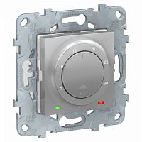 SCHNEIDER ELECTRIC Термостат UNICA NEW электронный 8А встроенный термодатчик алюминий (NU550130)