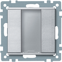 SCHNEIDER ELECTRIC SM Выключатель однокнопочный PLUS алюминий (MTN627560)