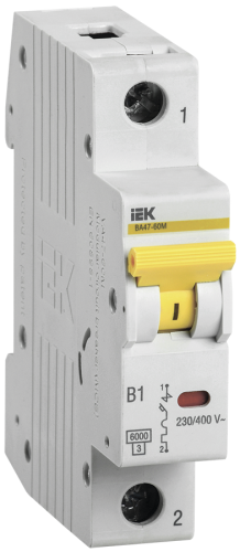 IEK Выключатель автоматический ВА47-60M 1Р 3А 6кА D IEK  (MVA31-1-003-D)