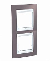 SCHNEIDER ELECTRIC UNICA-Хамелеон Рамка вертикальная 2 поста лиловый/белый (MGU6.004V.876)