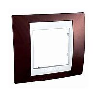 SCHNEIDER ELECTRIC UNICA-Хамелеон Рамка 1 пост терракот/белая (MGU6.002.851)