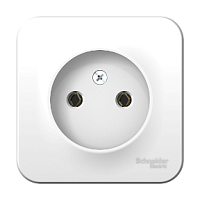 SCHNEIDER ELECTRIC Розетка BLANCA наружная без заземления без шторок с монтажной пластиной 16А 250В белый (BLNRA000121)