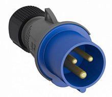 ABB Вилка кабельная 32А 2Р+E IР44 переносная 250В Easy&Safe  (232EP6)  (2CMA101975R1000)