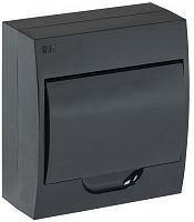 IEK Корпус модульный пластиковый навесной ЩРН-П-8 черный черная дверь IP41 IEK  (MKP13-N-08-41-K02)