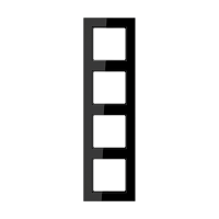 JUNG Рамка 4-я для горизонтальной/вертикальной установки  Серия- ACreation  Материал- дуропласт  Цвет- ч (AC584SW)