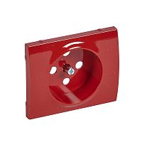 LEGRAND Galea Life Панель лицевая для розетки 2К+З с блоком красным (777023 )