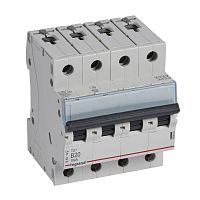 LEGRAND Выключатель автоматический четырехполюсный 20А B TX3 6kA/10kA (403903 )