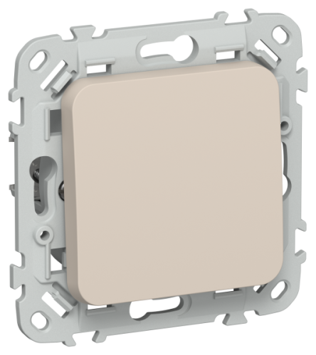 FLITE Выключатель 1-клавишный кнопочный 10А  льняной (FI-V14-0-10-1-K88)