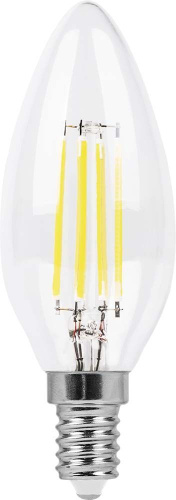 FERON Лампа светодиодная LED 5вт Е14 белый свеча FILAMENT (LB-58) (25573)