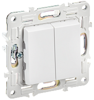 IEK SKANDY Выключатель 2-клавишный перекрестный 10А SK-V06W арктический белый  (SK-V23-0-10-K01)