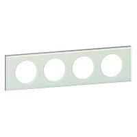 LEGRAND Рамка, четырехпостовая, смальта белая глина (69314 )