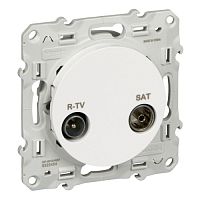 SCHNEIDER ELECTRIC ODACE Розетка телевизионная R-TV/SAT белая (S52R454)
