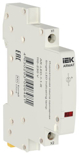 IEK ARMAT Лампа индикаторная одинарная LED 110-230В AC красная  (AR-LED-1-1-R)