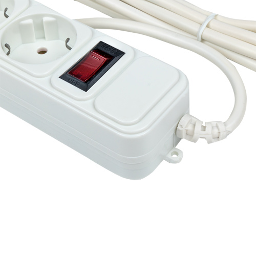 EKF Фильтр сетевой 6x1.8м 16А/3.2кВт с выключателем с заземлением ПВС 3х1.0 Блокбастер XL PROxima (UFA16-310-6-018) фото 3