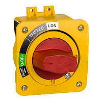 SCHNEIDER ELECTRIC Рукоятка поворотная EZ100 красно-желтая (EZAROTDSRY)