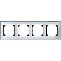 SCHNEIDER ELECTRIC Рамка 4 поста стеклянная алмаз (MTN4040-3260)