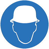 EKF Знак M 02 ''Работать в защитной каске (шлеме)'' ф200 мм, пленка самоклеящаяся ГОСТ Р 12.4.026-2001 (an-m-02)