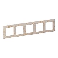 LEGRAND Valena LIFE Рамка 5 постов Ампир бежевый универсальная (754115 )