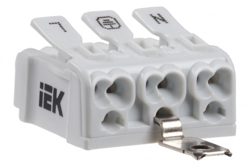 IEK Клемма пружинная соединительная КСПз3-L+N+PE (UKZ-B06-3P-F0-E1-10) IEK Клемма пружинная соединительная КСПз3-L+N+PE (UKZ-B06-3P-F0-E1-10)