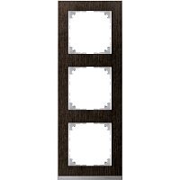 SCHNEIDER ELECTRIC M-Pure Decor Рамка 3 поста венге/алюминий (MTN4030-3671)