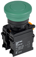 IEK Кнопка ''Грибок'' с фиксацией d=22мм 1NO+1NC зелёная MASTER ' (MI-BG60-11M-3-21-K06)