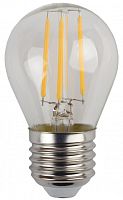 ЭРА Лампа светодиодная F-LED P45-11w-840-E27   (филамент, шар, 11Вт, нейтр, E27)  (10/100/4000)  (Б0047015)