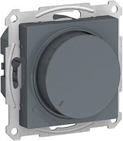 SCHNEIDER ELECTRIC Светорегулятор (диммер) ATLASDESIGN поворотно-нажимной 630Вт механизм грифель (ATN000736)