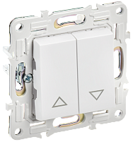IEK SKANDY Выключатель жалюзи 10А SK-V12W арктический белый  (SK-V15-0-10-K01)