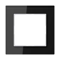JUNG Рамка 1-я для горизонтальной/вертикальной установки  Серия- ACreation  Материал- стекло  Цвет- черн (AC581GLSW)