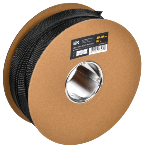 IEK Оплетка кабельная 40-50мм полиэстер 50м черная  (UBS10-PL-4060-050-K02)