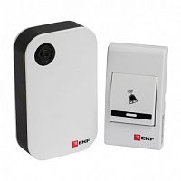 EKF Звонок беспроводной на батарейках  (черный-белый 36 мелодий с индикацией 3х1.5В ААA дистанция 80м) B (DBB-A-001)