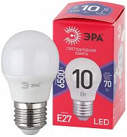 ЭРА Лампа светодиодная LED P45-10W-865-E27 R   (диод, шар, 10Вт, хол, E27)  (10/100/3600)  (Б0045355)