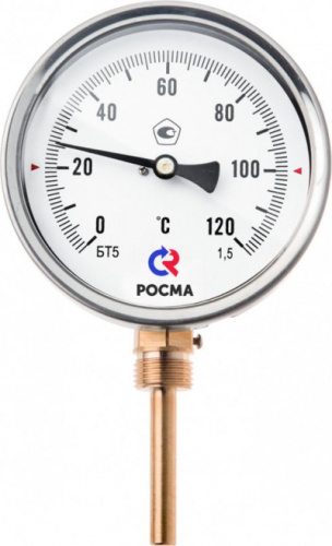 РОСМА Термометр биметаллический радиальный БТ-52.211 0-100С М20х1.5 100 кл.1.5 (2634)