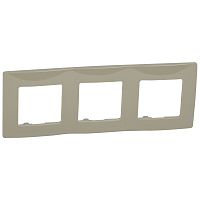 LEGRAND ETIKA Рамка 3 поста светлая галька (672523 )