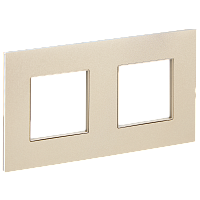 IEK SKANDY Рамка 2-местная SK-F32Sh металл шампань  (SK-M22-M-K37)