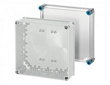 HENSEL Коробка распределительная гладкие стенки 300х300х170 IP65 серая с прозрачной крышкой (K 0200)