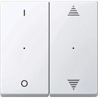 SCHNEIDER ELECTRIC SM Клавиша для модуля двухкнопочного выключателя рисунок ВВ/ВН и I/O белый  (MTN619525)