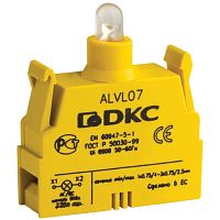DKC Блок контактный с клеммными зажимами под винт со светодиодом на 12В (ALVL12)