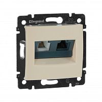 LEGRAND VALENA Розетка телефон/компьютер RJ45+RJ11 категория 5е в рамку слоновая кость (774180 )