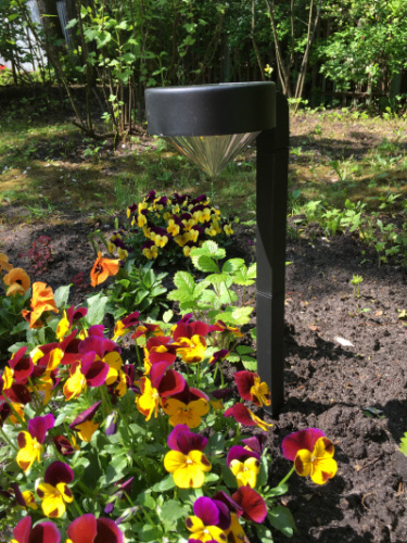 ЭРА Садовый светильник на солнечной батарее, пластик, черный, 42 см SL-PL42-DMD  (Б0007511)