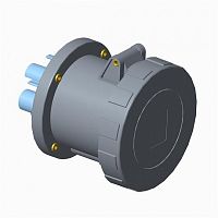 ABB Розетка панельная 125А 2P+E IP67 1ч с прямым унифицированным фланцем 2125RU1W (2CMA167134R1000)