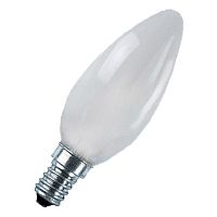 OSRAM Лампа накаливания декоративная ДС 40вт B35 230в E14 матовая  (свеча)  (410870)  (4008321410870)