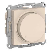SCHNEIDER ELECTRIC Светорегулятор  (диммер) ATLASDESIGN поворотно-нажимной 630Вт механизм бежевый (ATN000236)