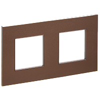 IEK SKANDY Рамка 2-местная SK-F32Br металл шоколад  (SK-M22-M-K30)