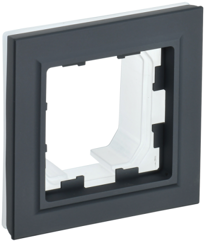 BRITE Рамка 1 пост IP44 РУ-1-БрГ-44 графит (BR-M12-44-K53)